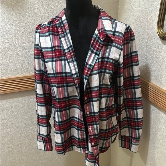 Loft Plaid Size M Women's Button Down Shirt!! - Picture 1 of 5
